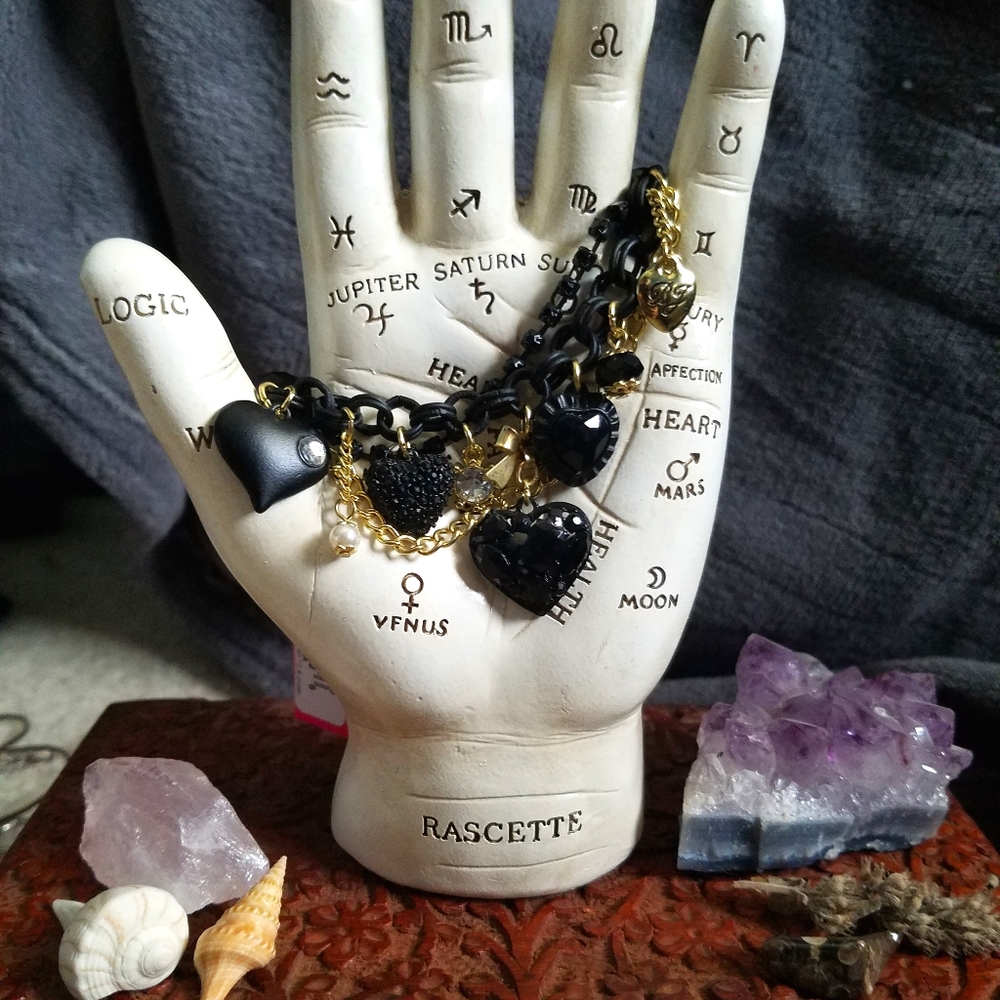 Betsy Johnson Heart Charm Bracelet